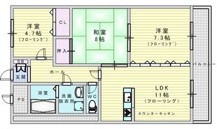 パークハイツアイリス5号館の物件間取画像